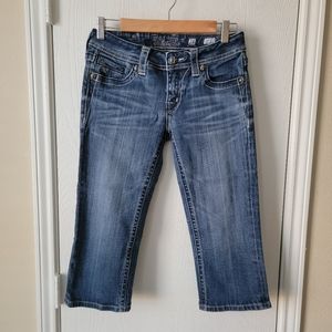 Miss Me Cropped Fleur de Lis Jeans